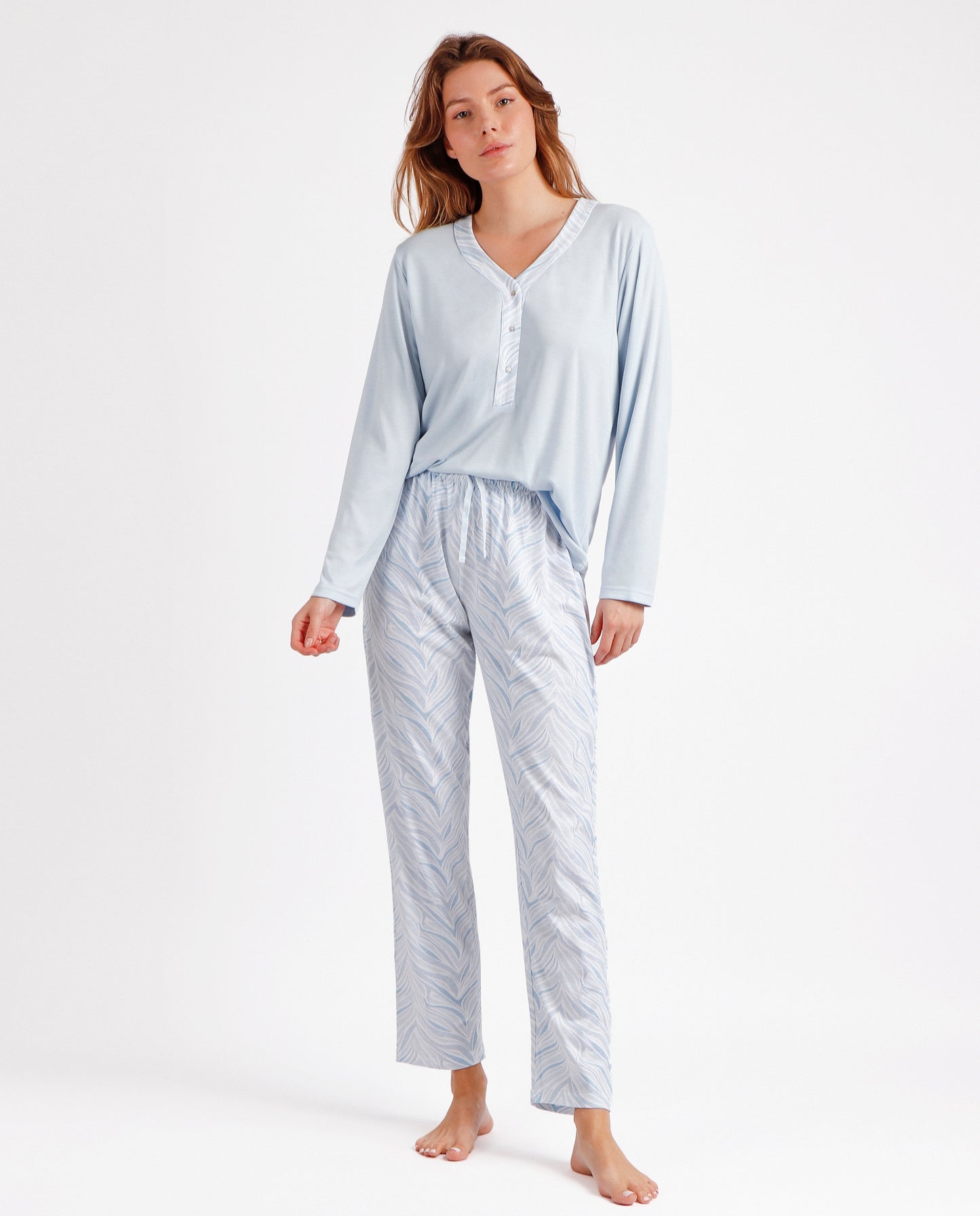Pijama Tapeta Manga Larga Soft Forever Together para Mujer