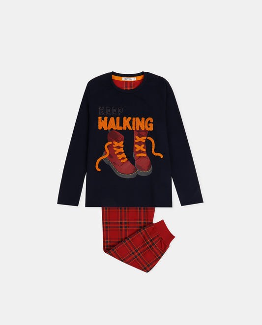 Pijama Manga Larga Keep Walking A para Niño