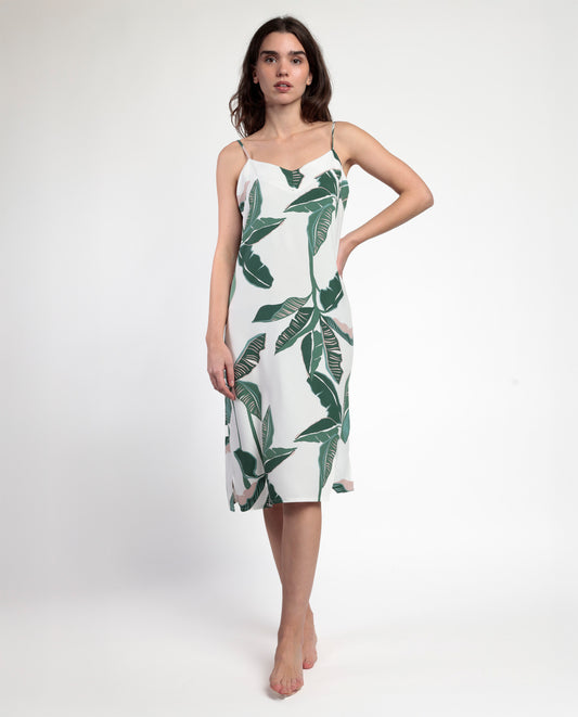Camisola Tirantes Popelín Leaves para Mujer