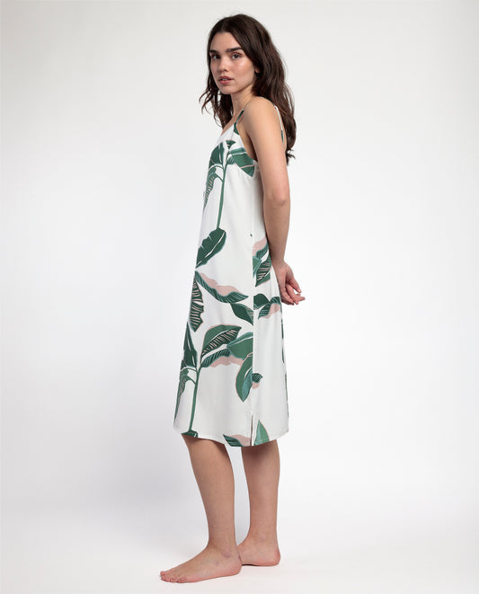 Camisola Tirantes Popelín Leaves para Mujer