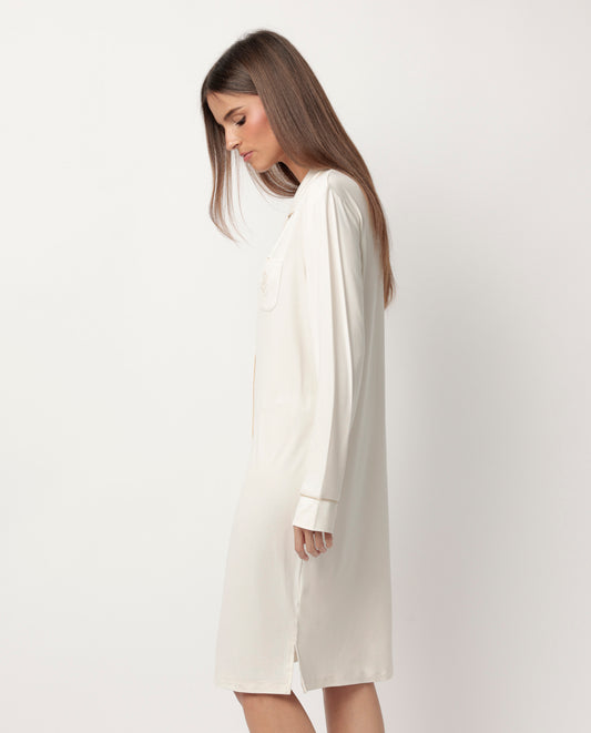 Camisola Manga Larga Abierta Soft Sleep cava para Mujer