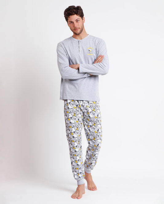 Pijama Manga Larga Snoopy Funny para Hombre
