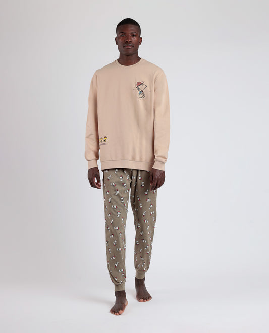 Pijama Manga Larga Felpa Beagle Scouts para Hombre