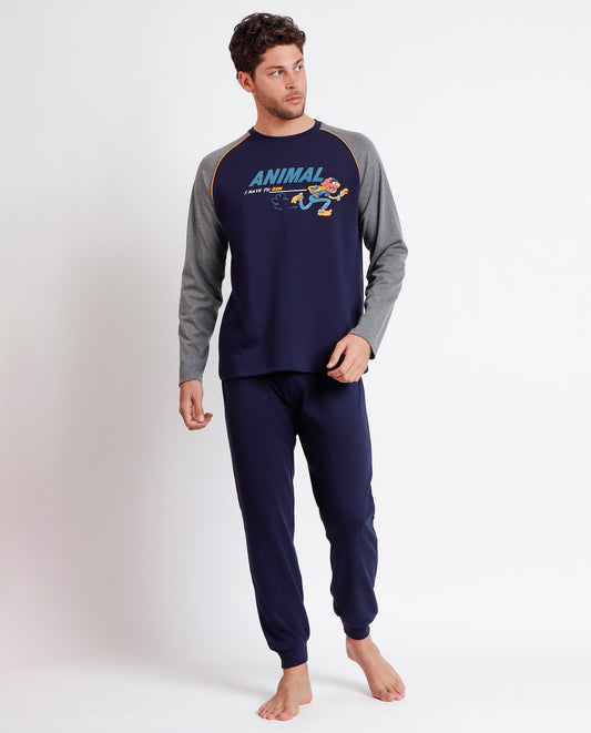 Pijama Manga Larga Animal I Have to Run para Hombre