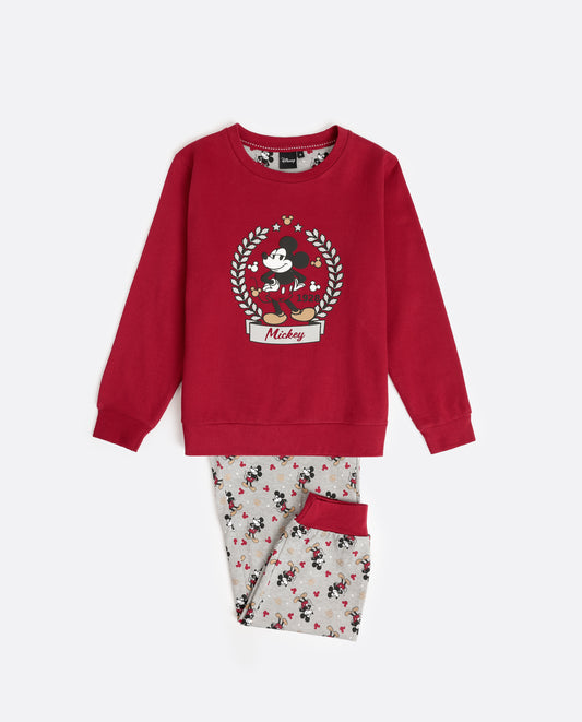 Pijama Manga Larga King Mickey para Niño
