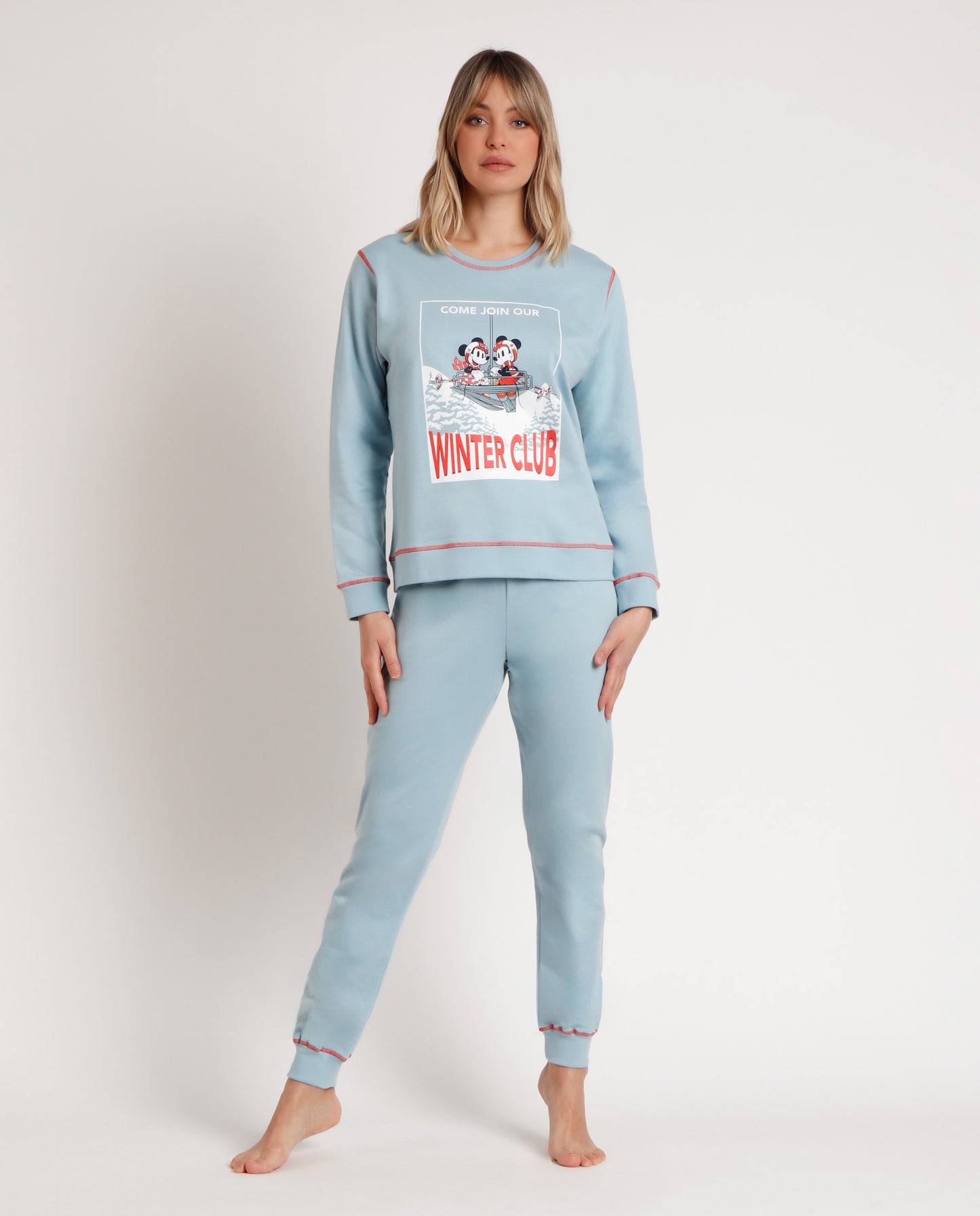 Pijama Manga Larga Felpa Winter Club para Mujer