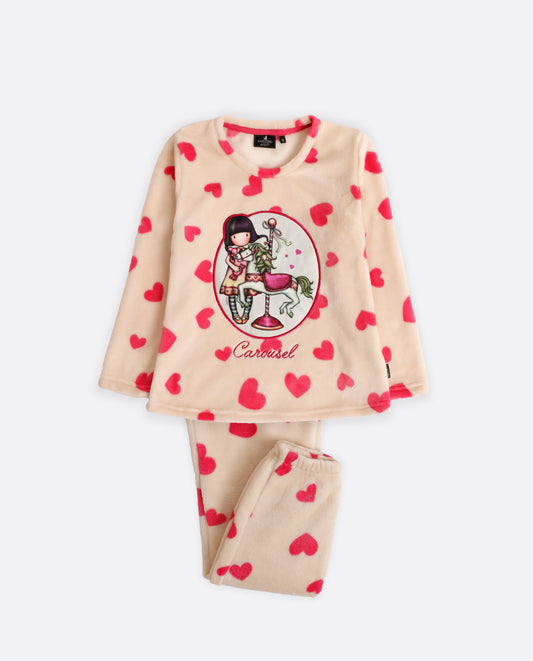 Pijama Manga Larga Calentito Carousel para Niña