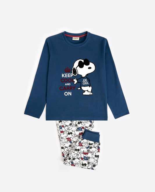 Pijama Manga Larga Snoopy Cool para Niño
