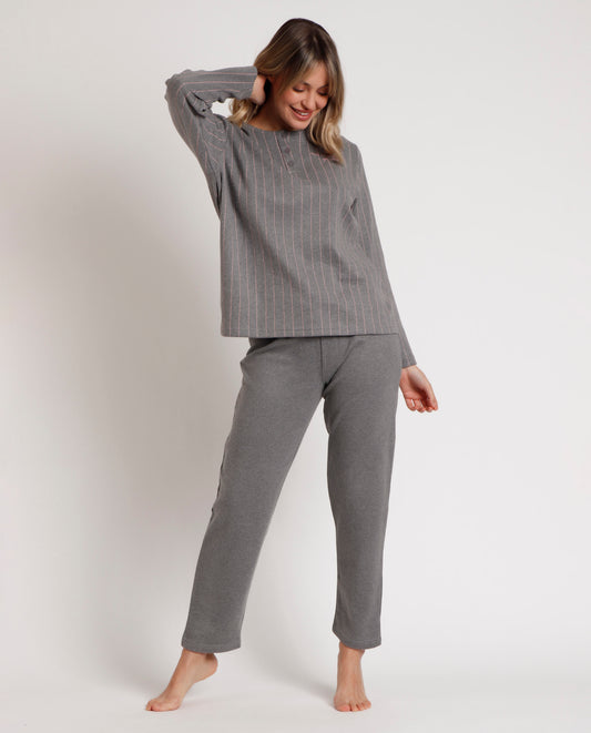 Pijama Manga Larga Tapeta Soft Pink para Mujer