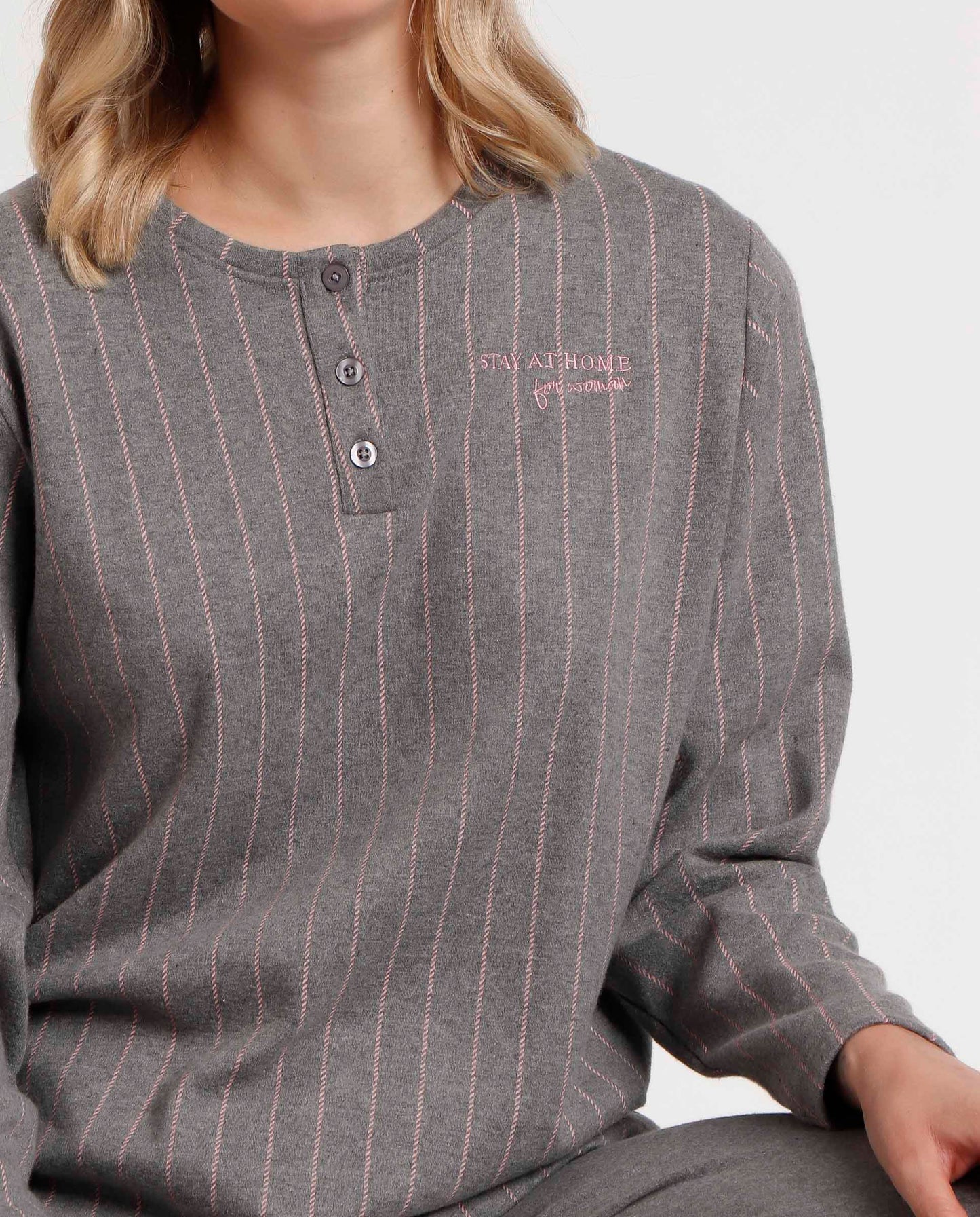 Pijama Manga Larga Tapeta Soft Pink para Mujer