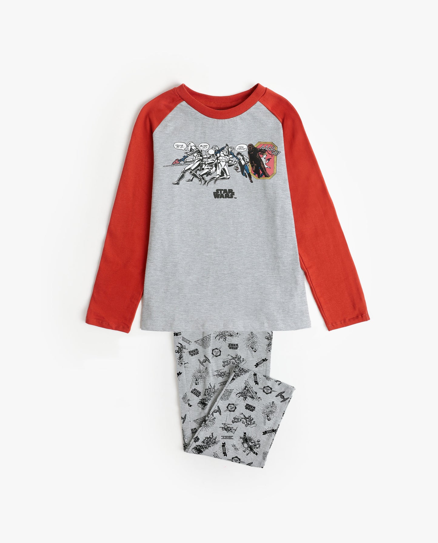 Pijama Manga Larga Gray Comic para Niño