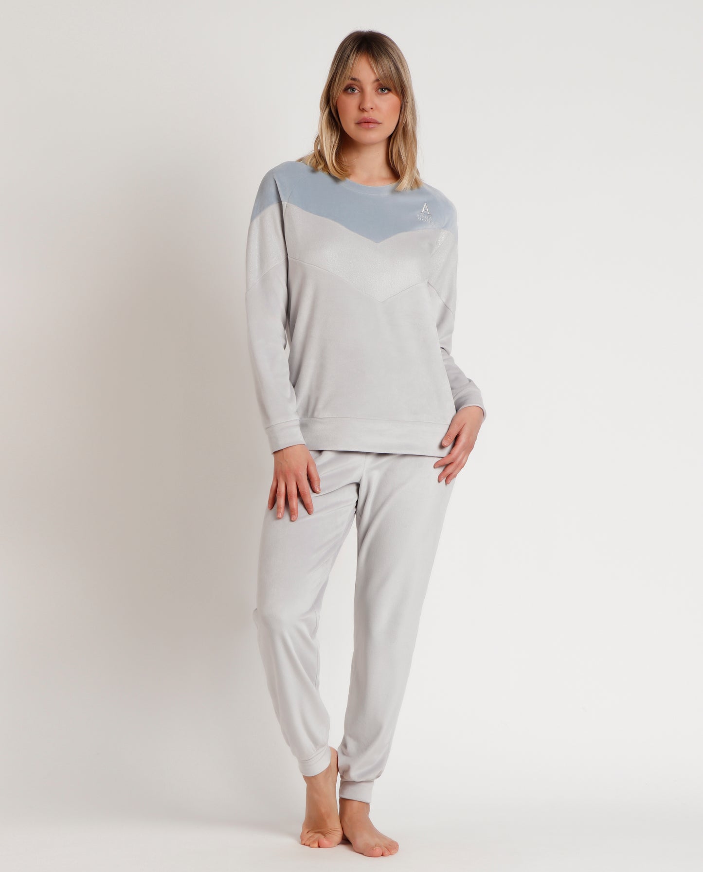 Pijama Manga Larga Velvet Soft para Mujer