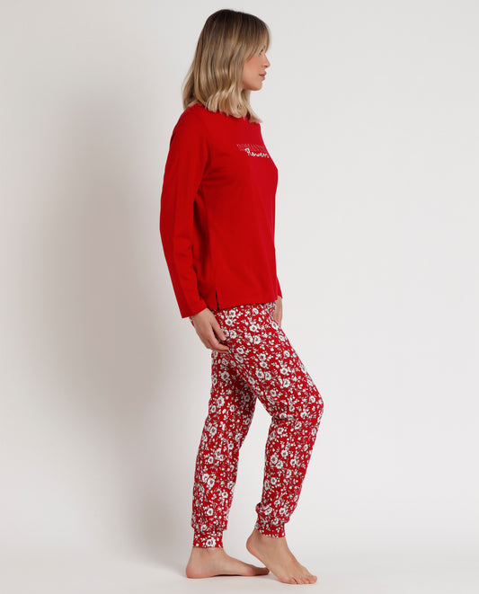Pijama Manga Larga Romantic Winter para Mujer