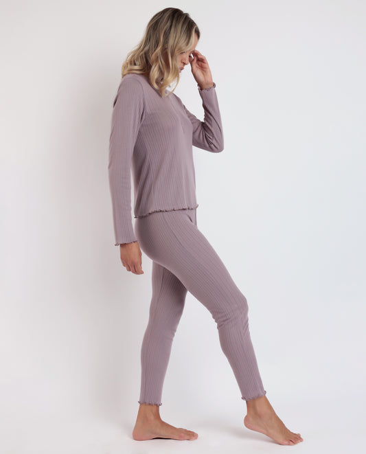 Pijama Manga Larga Tapeta Soft Canalé Berengen para Mujer