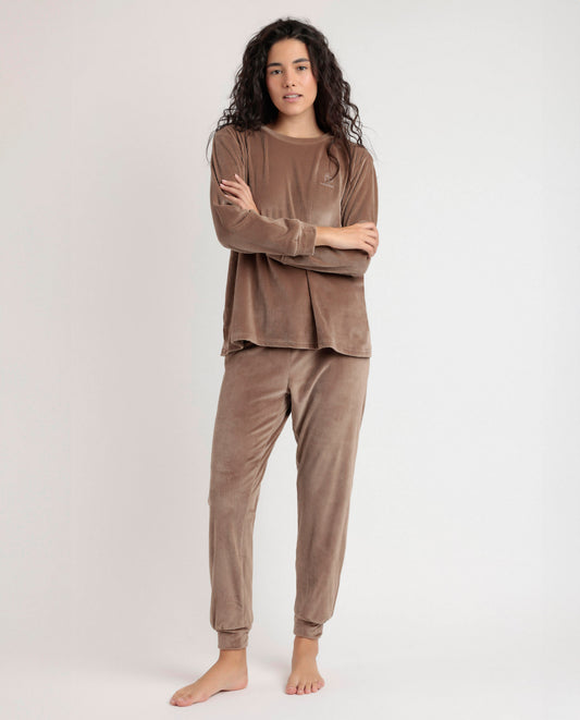 Pijama Manga Larga Rayas Relax para Mujer