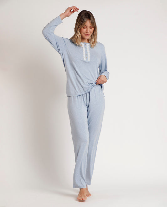 Pijama Manga Larga Tapeta Soft Hearts para Mujer