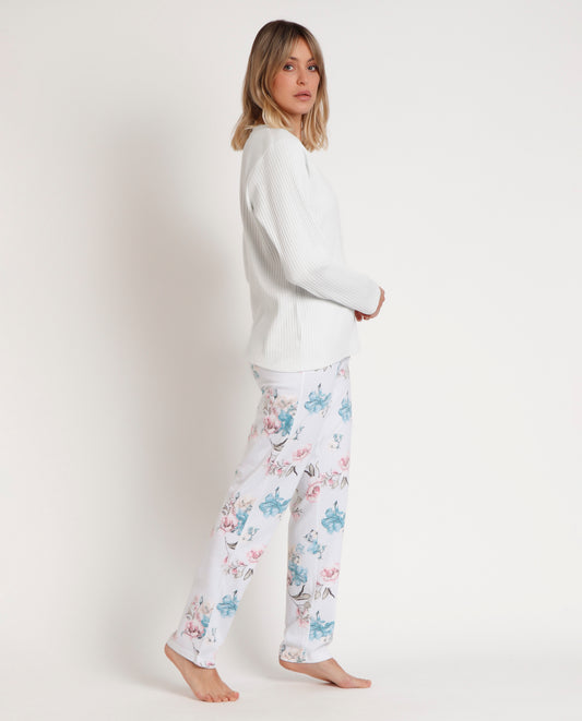 Pijama Manga Larga French para Mujer