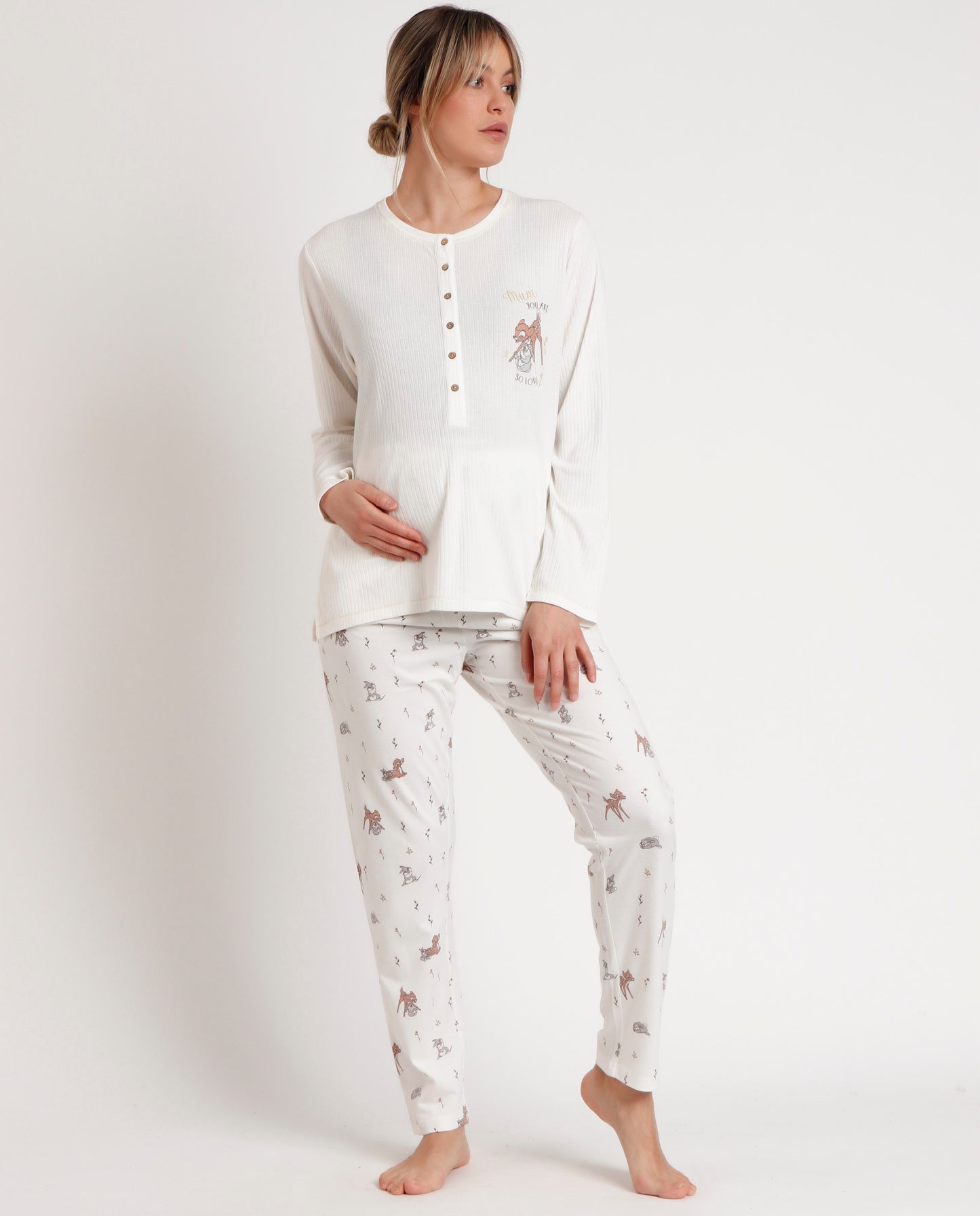 Pyjama de maternité à manches longues « Bambi You Are So Loved » pour femmes