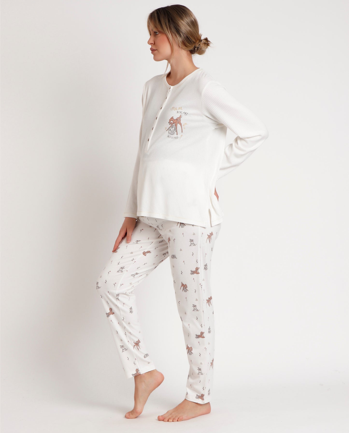 Pyjama de maternité à manches longues « Bambi You Are So Loved » pour femmes