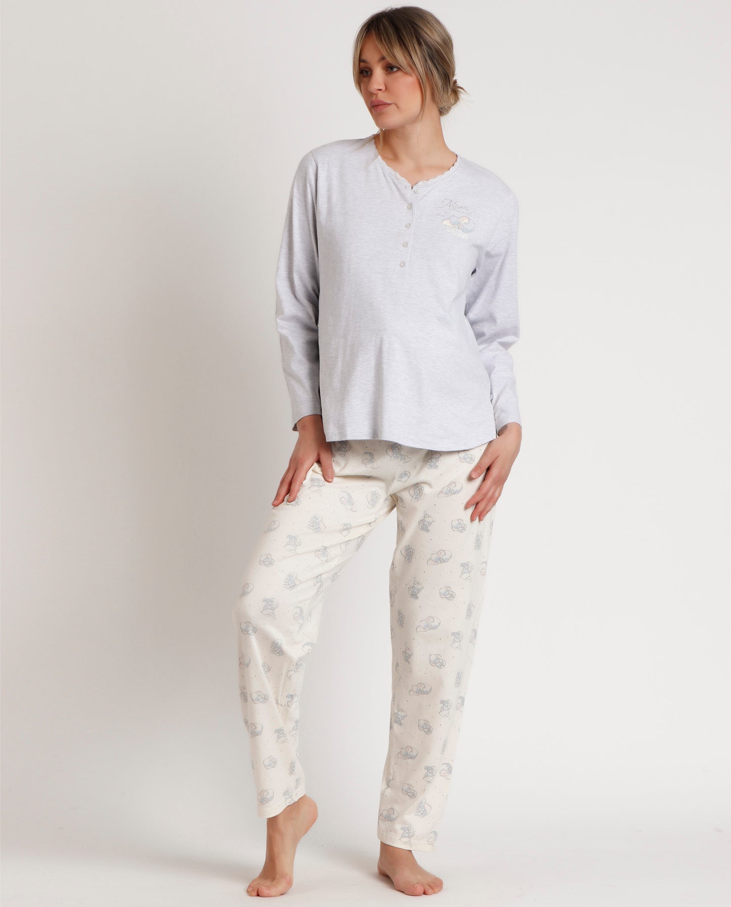 Pyjama de maternité Dumbo Unique Mum à manches longues pour femmes