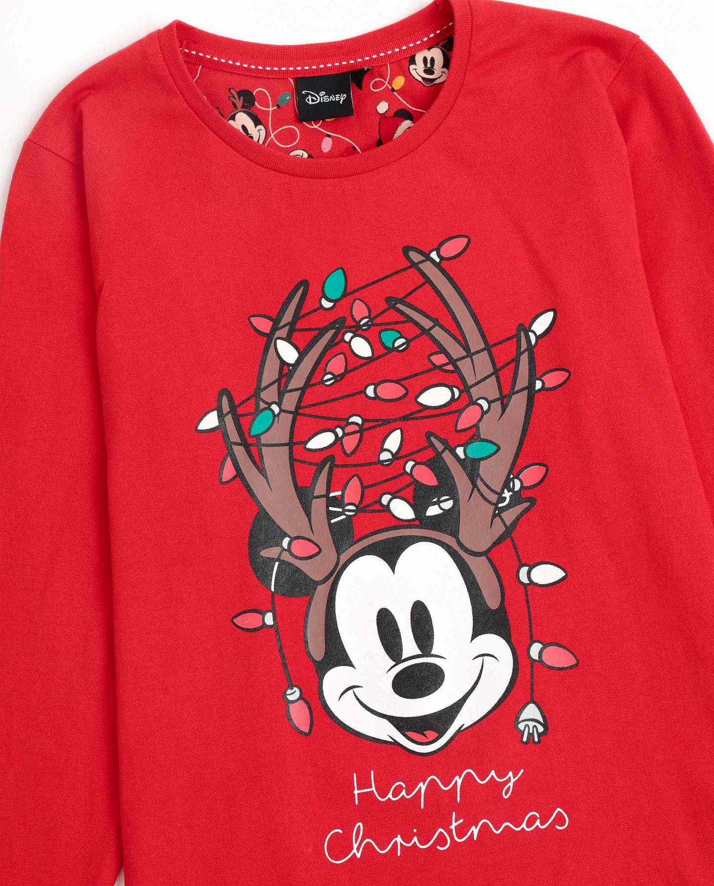 Pyjama Mickey à manches longues pour filles, idéal pour Noël