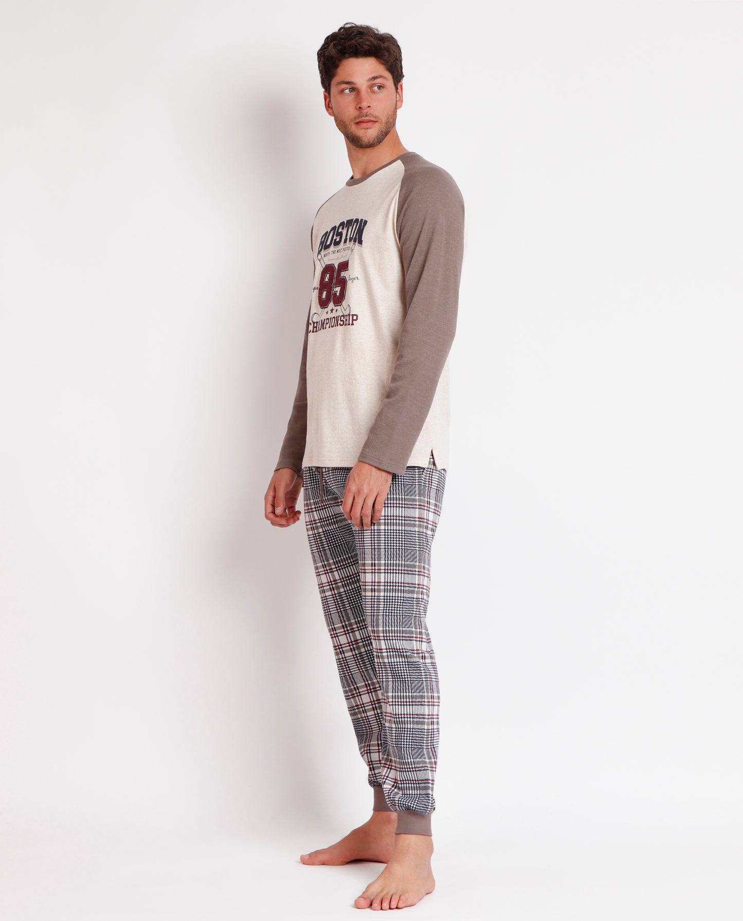 Pijama Manga Larga Boston para Hombre