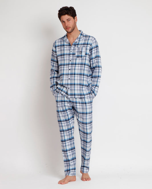 Pijama Abierto Manga Larga Sapphire para Hombre