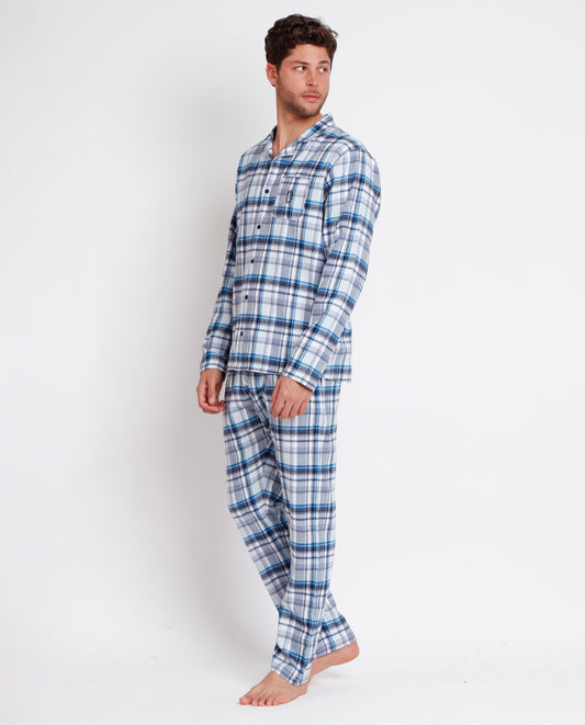 Pijama Abierto Manga Larga Sapphire para Hombre