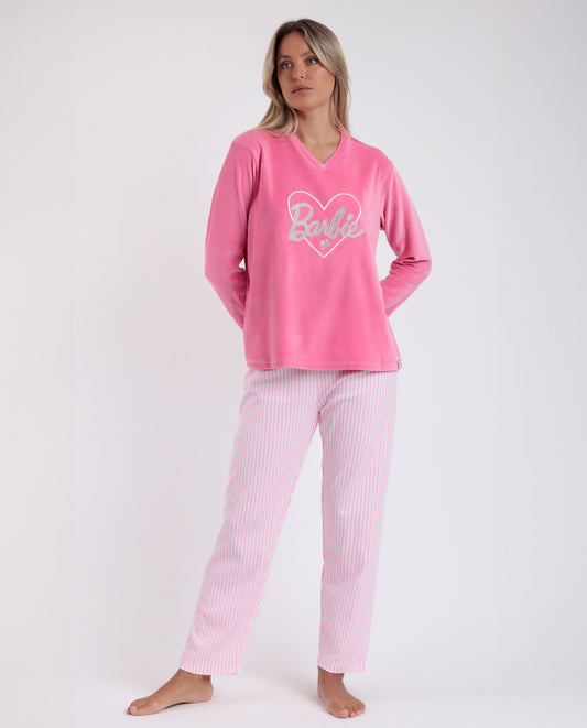 Pijama Manga Larga Love Pink para Mujer