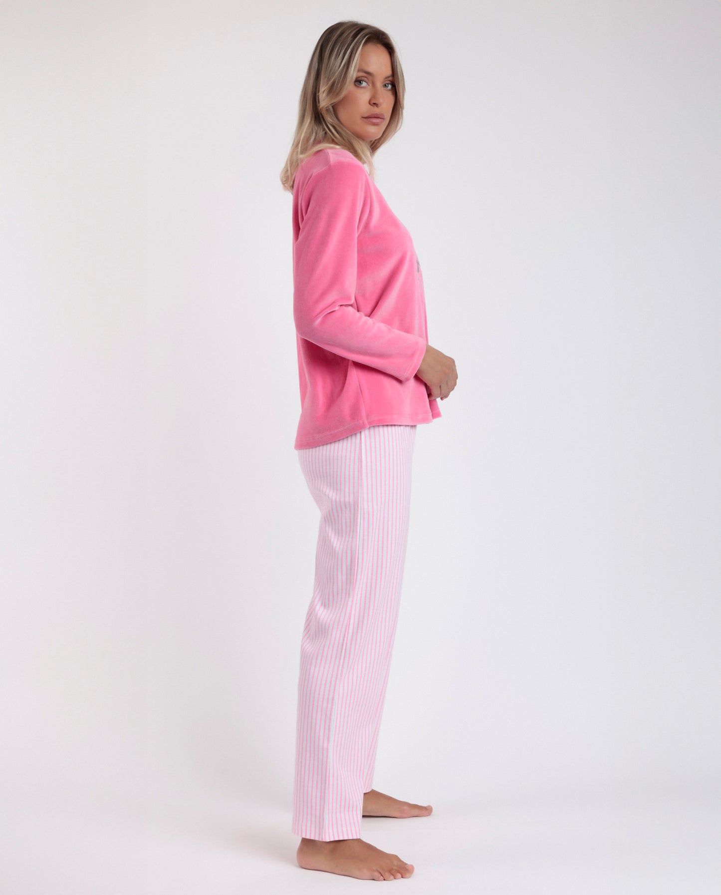 Pijama Manga Larga Love Pink para Mujer