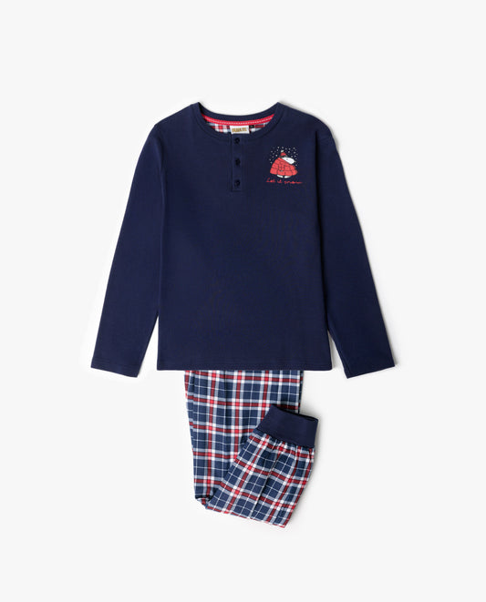 Pijama Manga Larga Tapeta Let It Snow para Niño