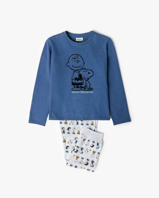 Pijama Manga Larga Felpa Snoopy&Friends para Niño