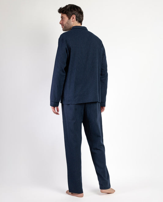 Pijama Manga Larga Abierto Miro Stripes para Hombre