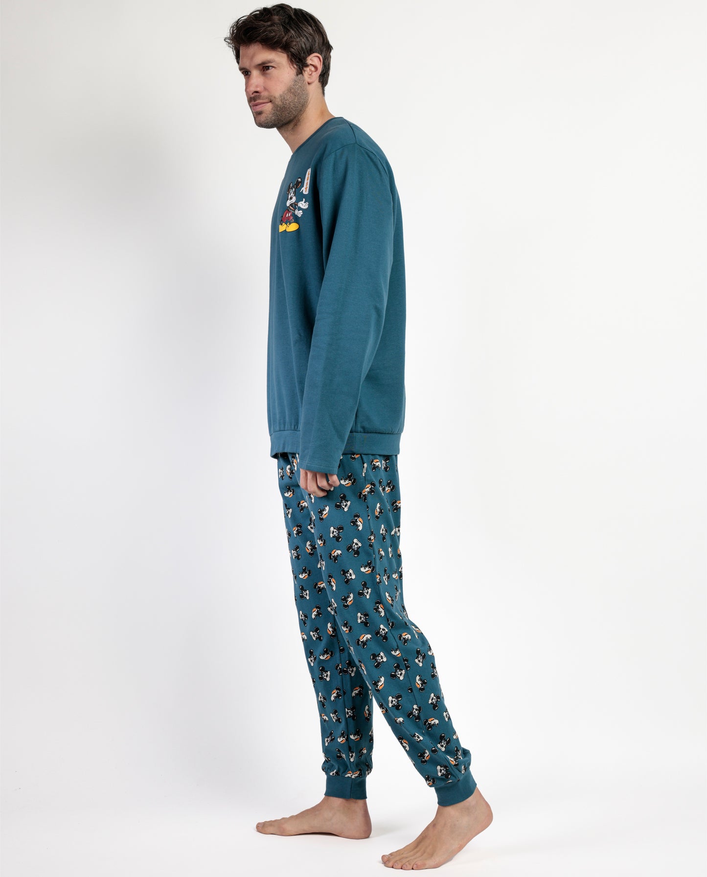 Pijama Manga Larga Felpa Lost Mickey para Hombre