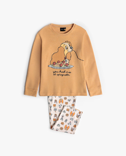 Pijama Manga Larga Love Dinner para Niña