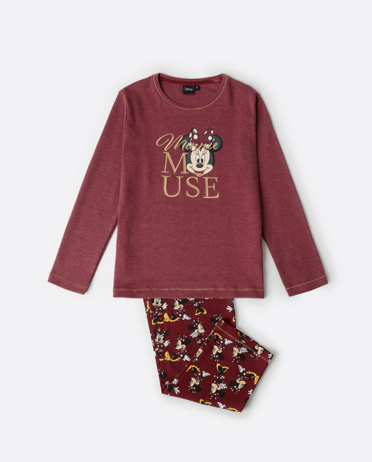 Pijama Manga Larga Minnie Mouse para Niña