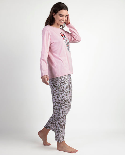 Pijama Manga Larga Minnie Skin para Mujer