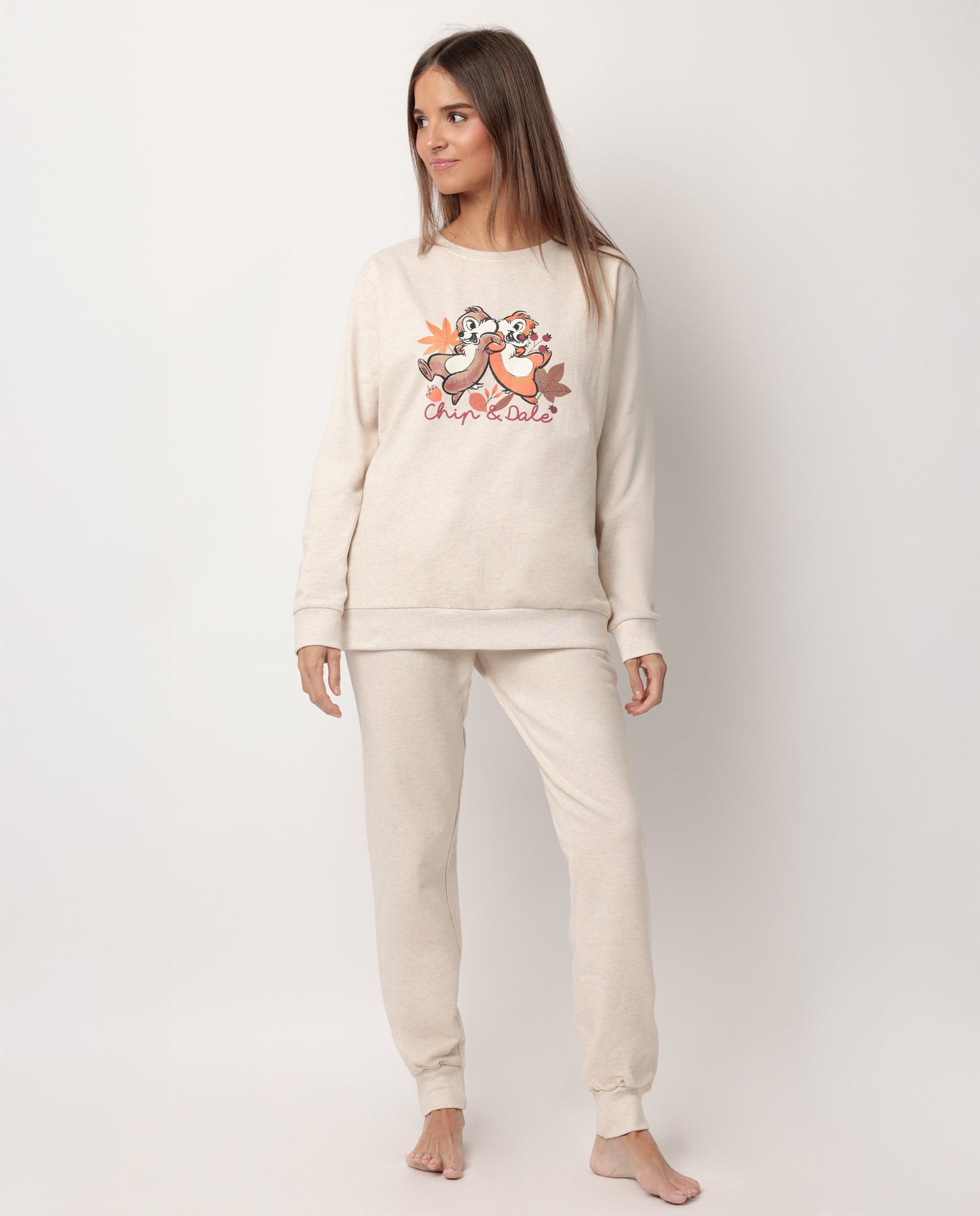 Pyjama polaire à manches longues pour femme Chip N' Dale