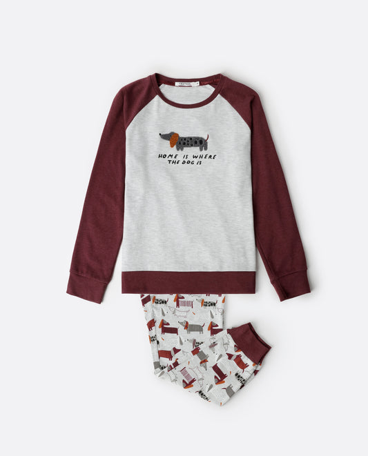 Pijama Manga Larga Dog Home para Niño