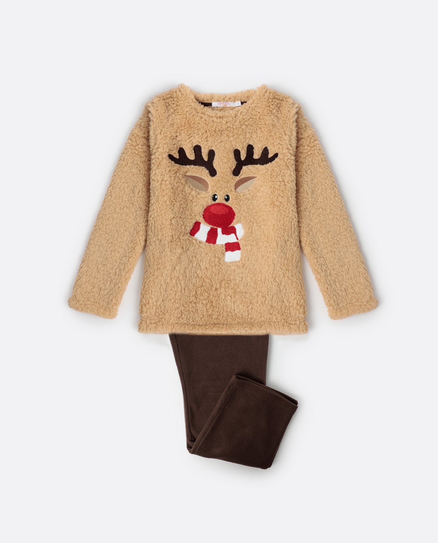 Pijama Manga Larga Calentito Reindeer para Niña