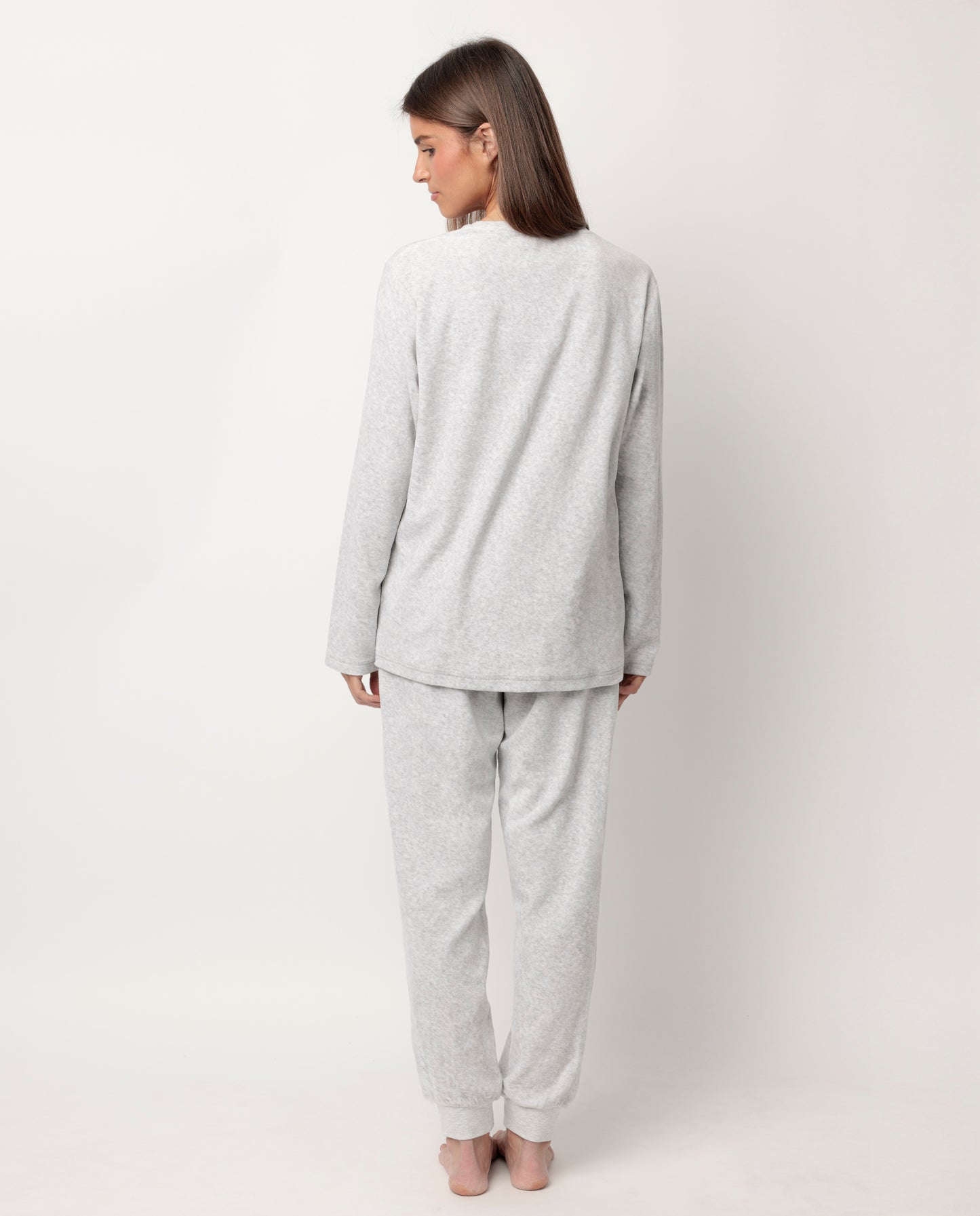 Pijama Manga Larga Velvet Enjoy Every Moment para Mujer