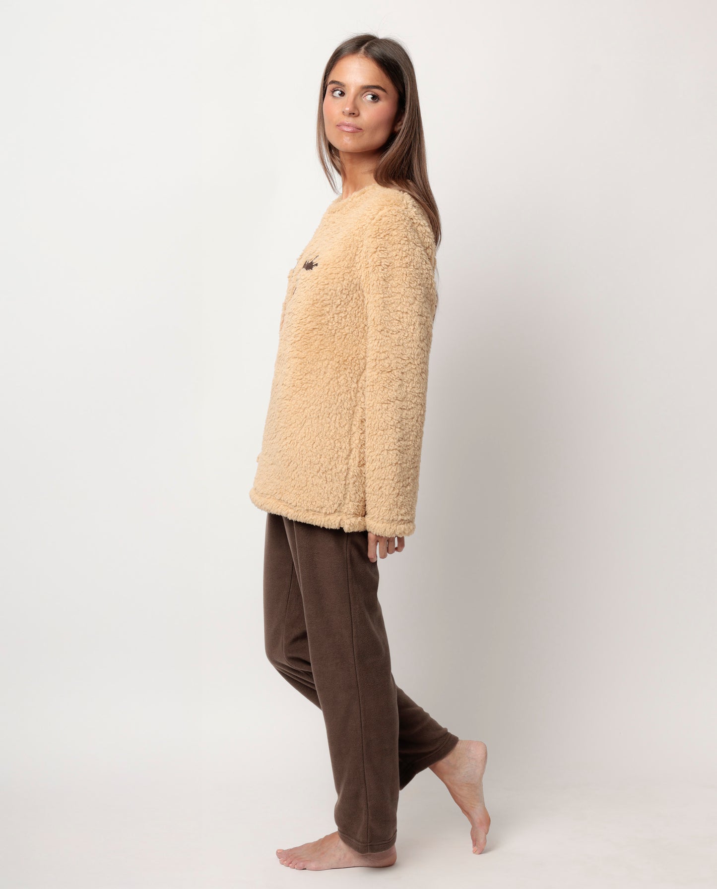 Pijama Manga Larga Calentito Reindeer para Mujer