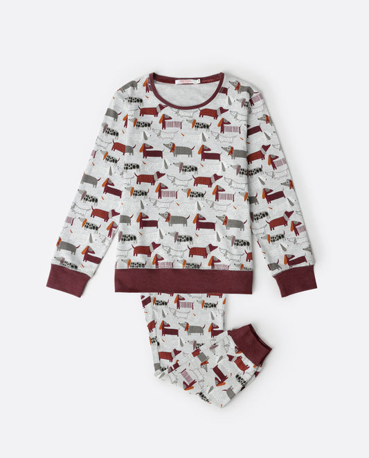 Pijama Manga Larga Dogpara Niña