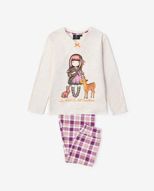 Pijama Manga Larga Be Kind To All Creatures para Niña