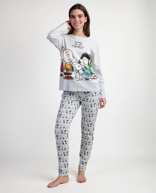 Pijama Manga Larga Snoopy&Friends para Mujer