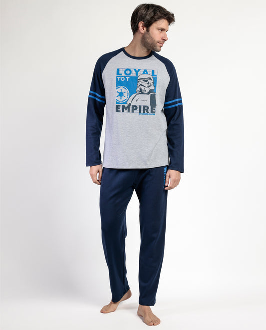 Pijama Manga Larga Blue Sport para Hombre