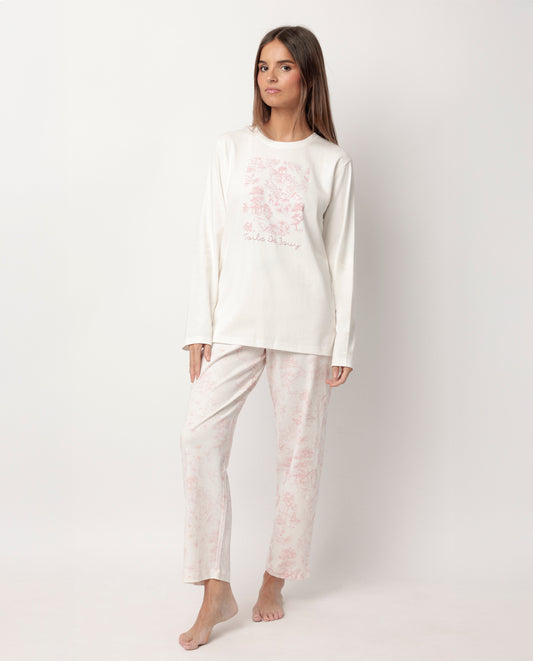 Pijama Manga Larga Toile De Jouy para Mujer