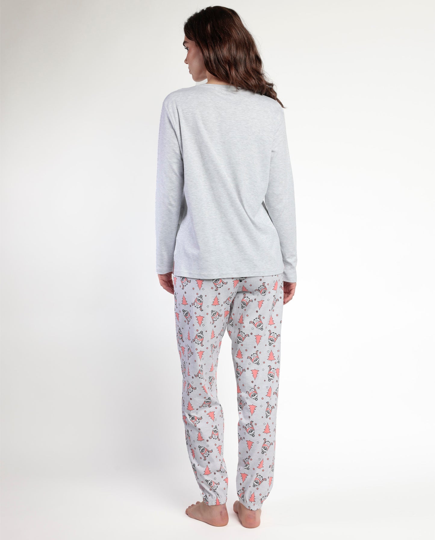 Pijama Manga Larga Winter Owl para Mujer