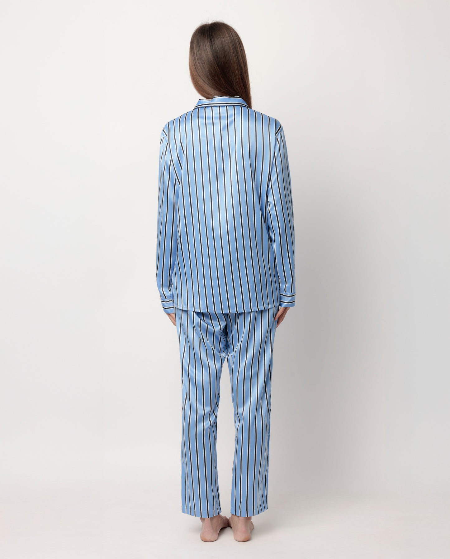 Pijama Manga Larga Abierto Satinado Adm Secret para Mujer