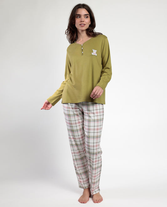 Pijama Manga Larga Tapeta Smile Everyday para Mujer